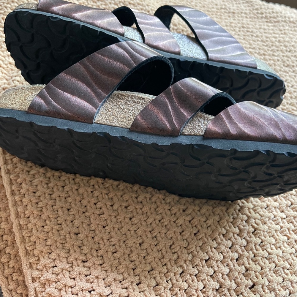 RARE PAPILLIO by Birkenstock PISA Womens Sandals in Shimmery Bronze - Picture 4 of 5